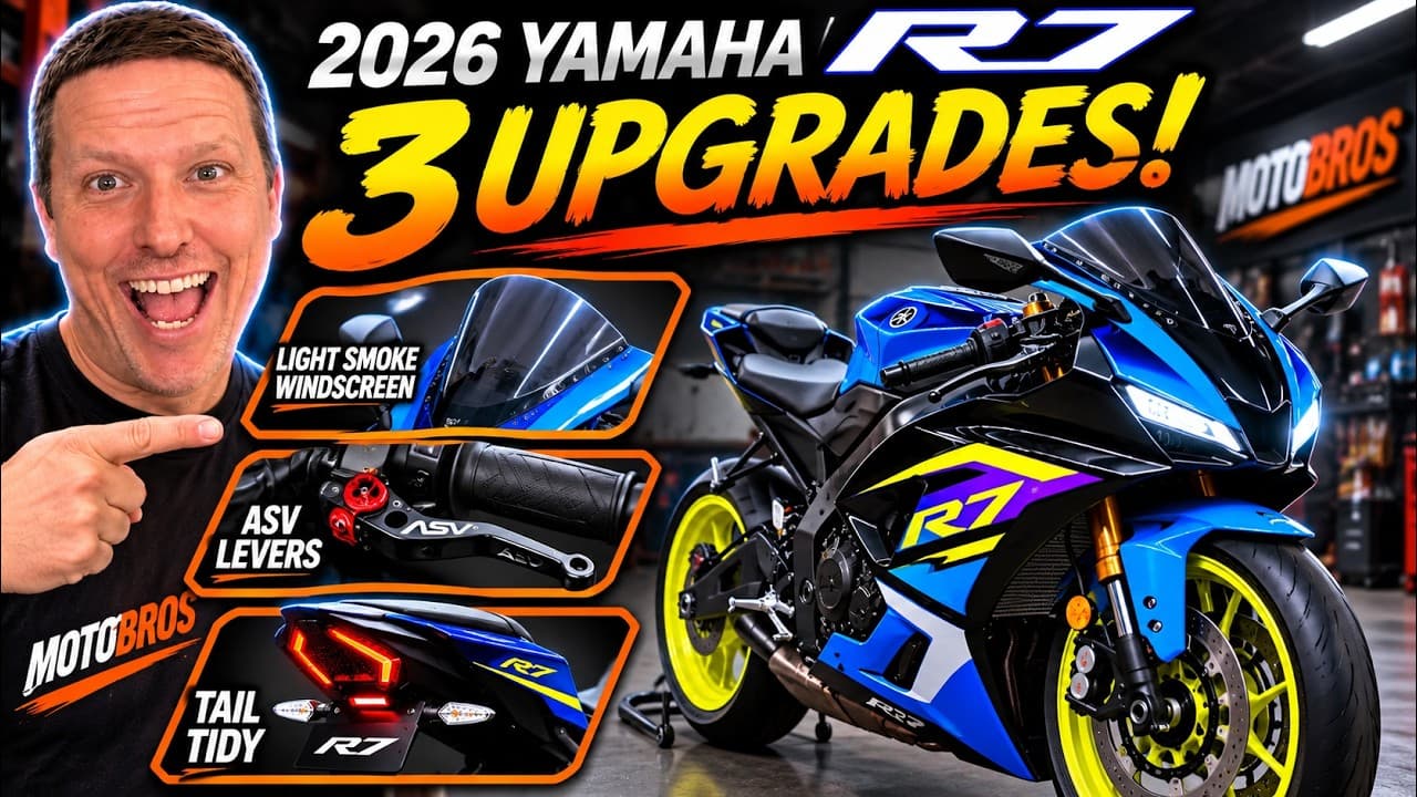 2026 Yamaha R7 Gets 3 MUST-HAVE Upgrades! 🔥 Tail Tidy, ASV Levers & Windscreen