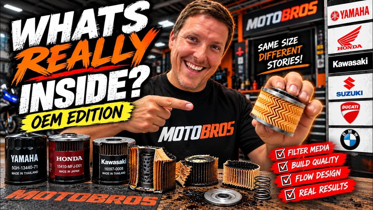 We Cut Open OEM Motorcycle Oil Filters… What’s REALLY Inside?