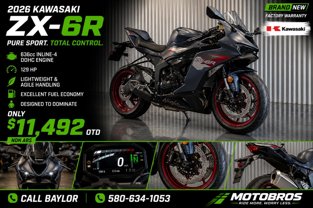 2026 Kawasaki ZX-6R Non-ABS